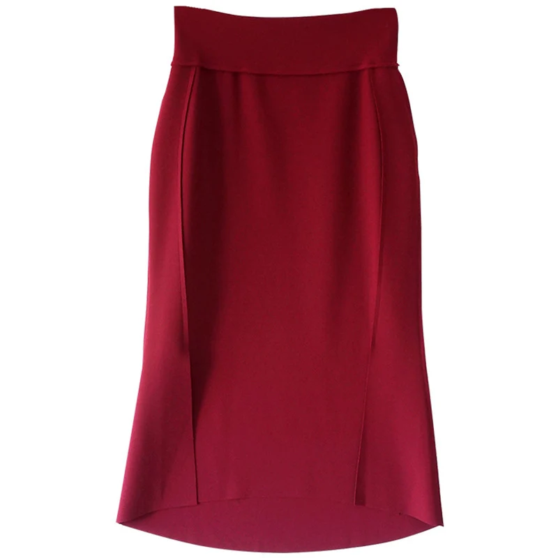 Damen Taillenhoher Midirock mit schlanker A‑Linien‑Silhouette Drune