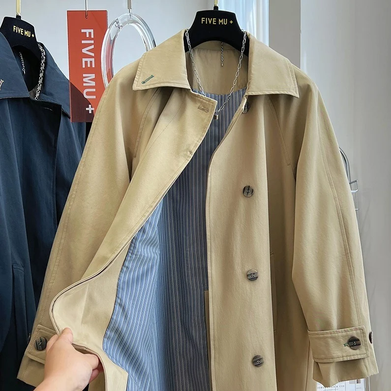Damen Oversize-Trenchcoat mit Raglanärmeln, verdeckter Knopfleiste & verstellbaren Manschetten Drune