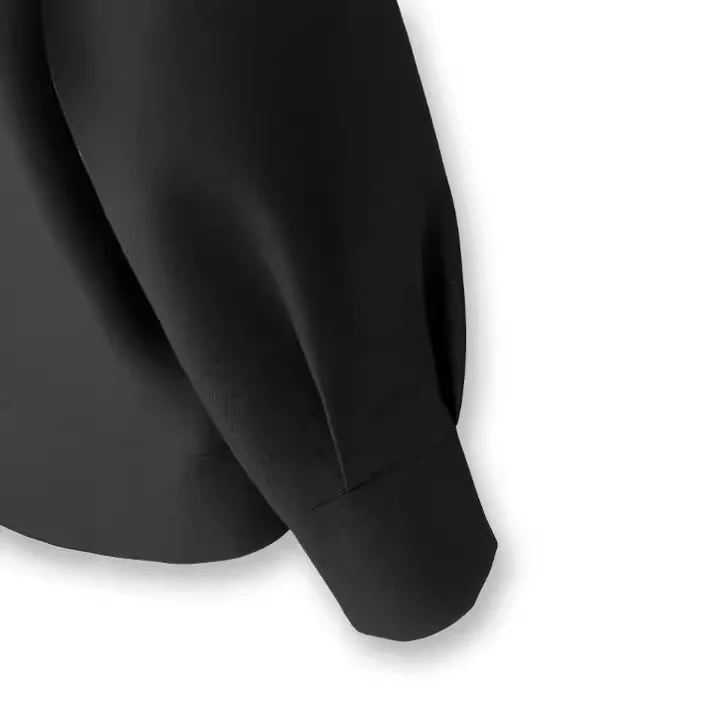 Damen Oversize kragenlose Blazerjacke mit kontrastpaspel & Pattentaschen Drune