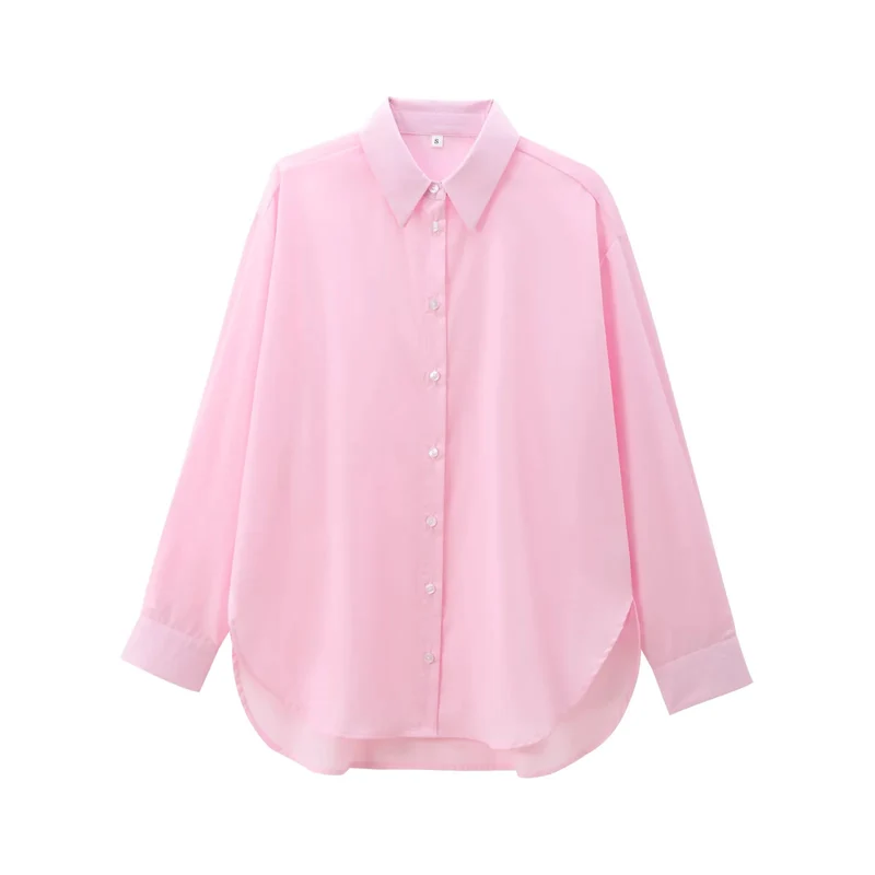 Damen 20+ oversized Hemdbluse mit weitem Schnitt und verlängertem Rückenteil Drune