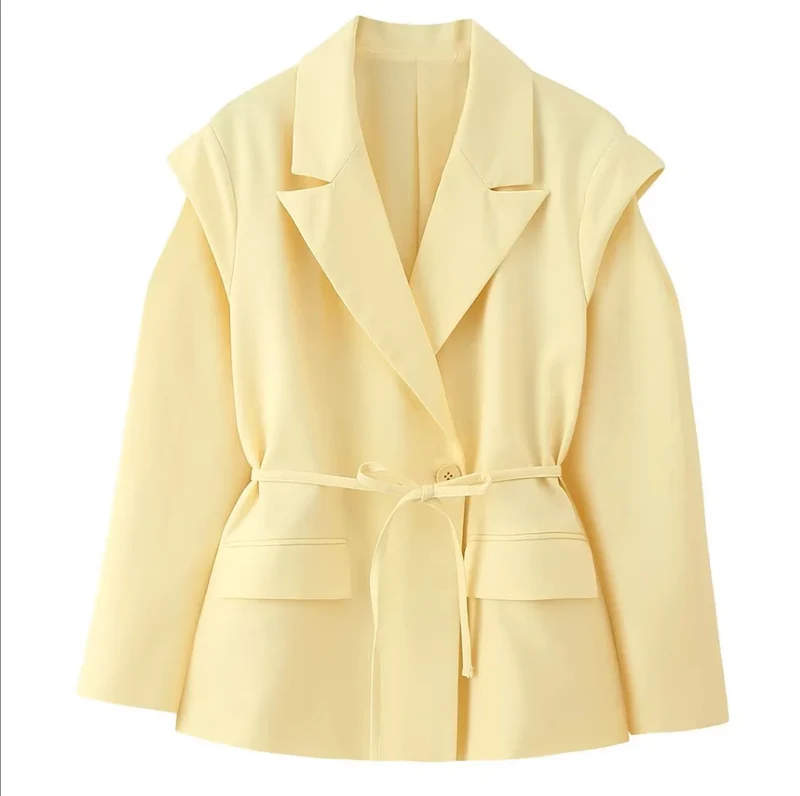 Damen 1100+ taillierter Blazer mit Tunnelzug, schmaler Kordel und Pattentaschen Drune