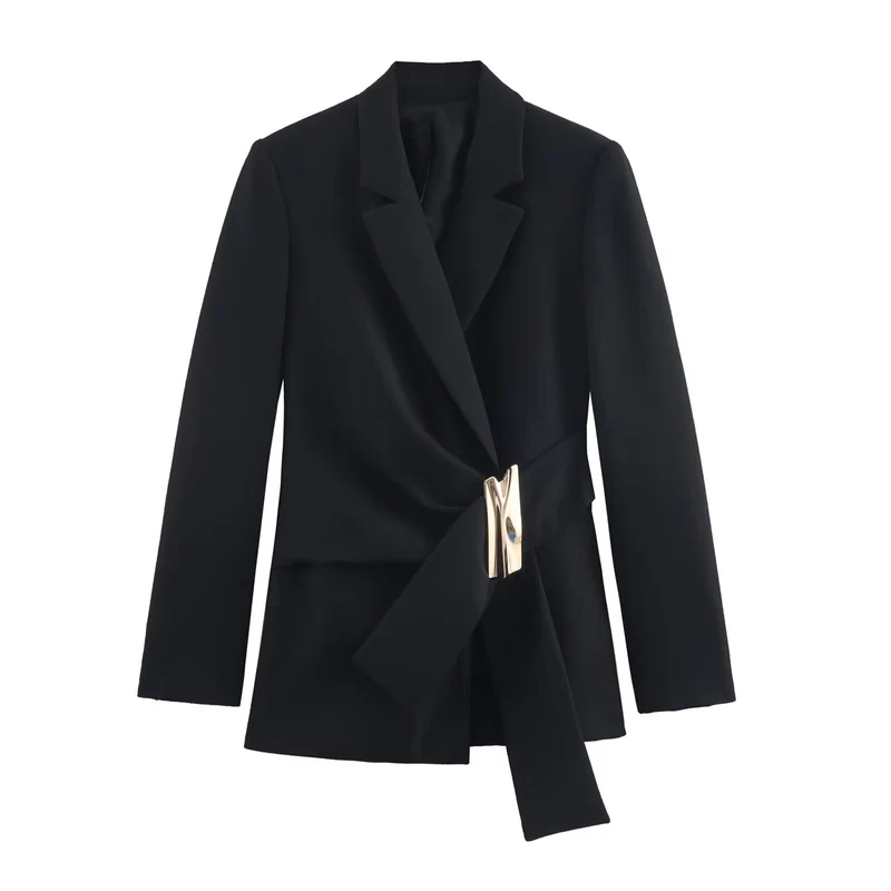 Damen 100+ weite High‑Waist Palazzo‑Hose mit cleanem Frontabschluss und Bügelfalte Drune