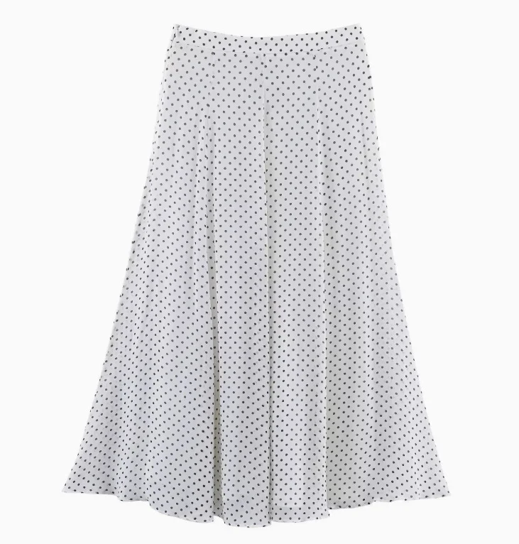Damen 100+ oversized Pünktchenbluse mit Fledermausärmeln, Stehkragen und elastischem Saum Drune