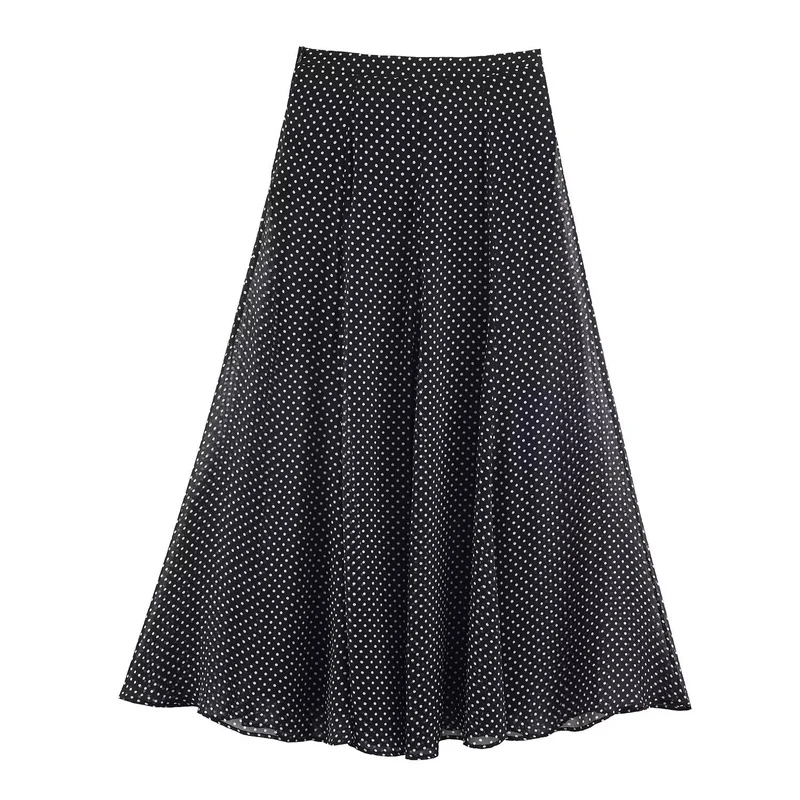 Damen 100+ oversized Pünktchenbluse mit Fledermausärmeln, Stehkragen und elastischem Saum Drune