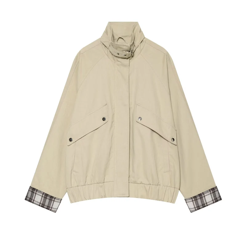 Damen 10+ verkürzte Utility‑Blousonjacke mit hohem Stehkragen und Taillenbund Drune