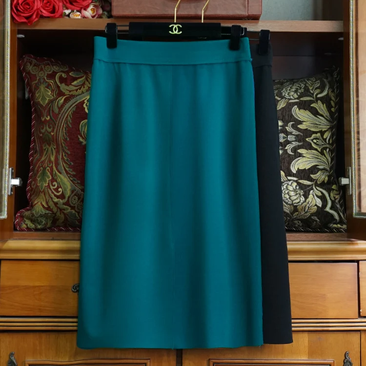 Damen Eleganter Maxirock mit vorderer Schlitzdetail Drune