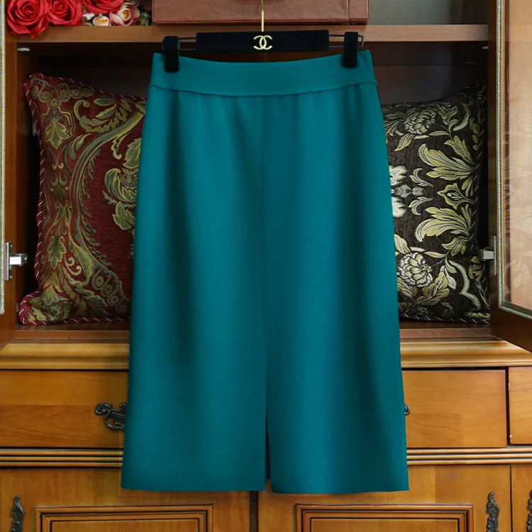 Damen Eleganter Maxirock mit vorderer Schlitzdetail Drune