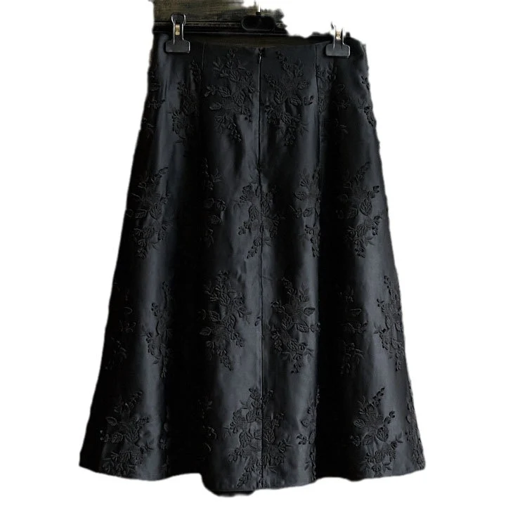 Damen Eleganter Maxirock mit floralem Muster Drune