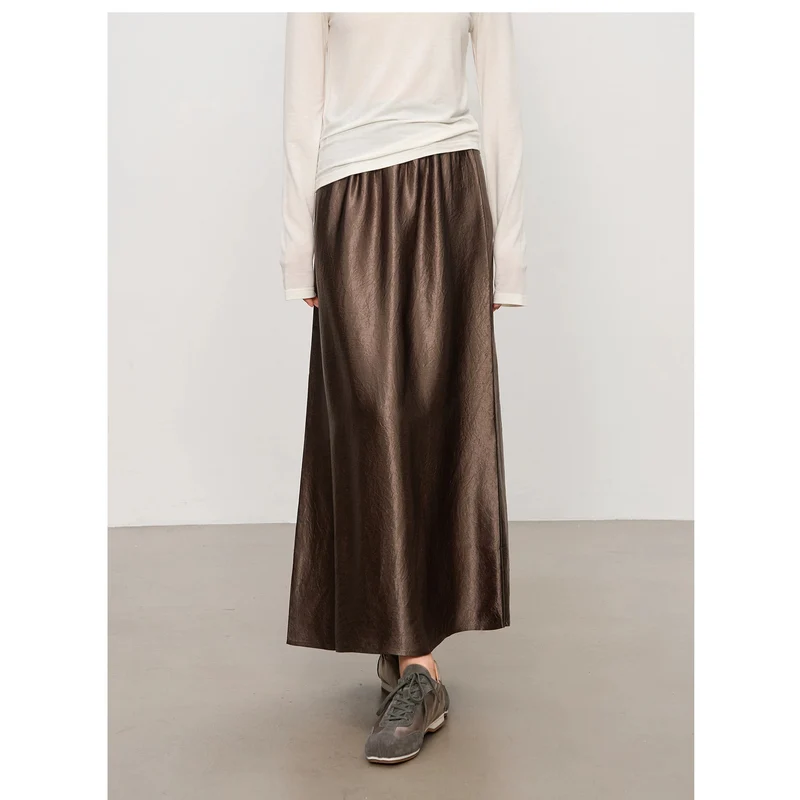 Damen Eleganter Maxirock aus hochwertigem Chiffon Drune