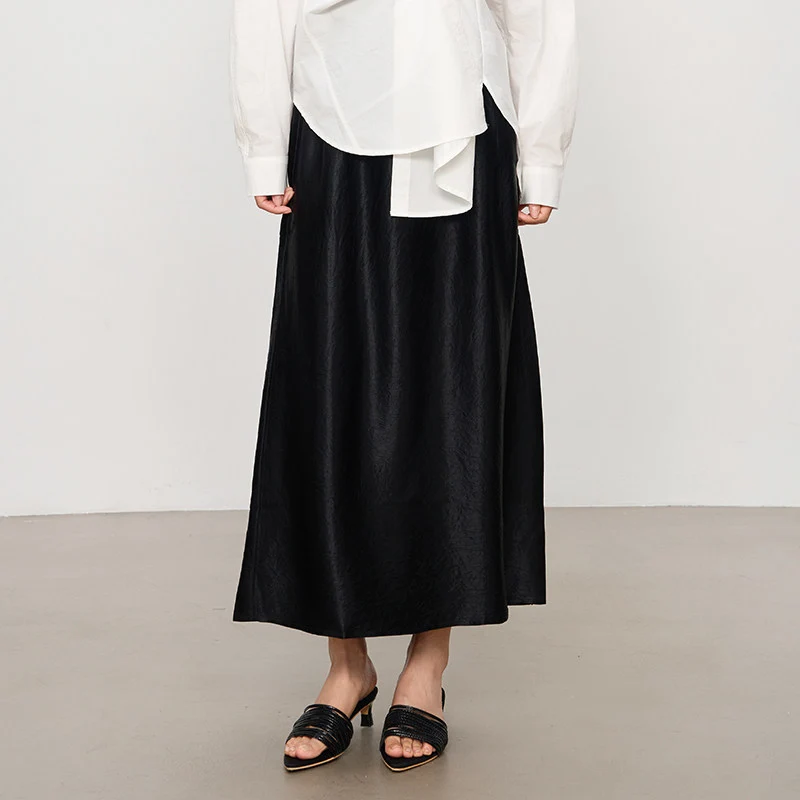 Damen Eleganter Maxirock aus hochwertigem Chiffon Drune