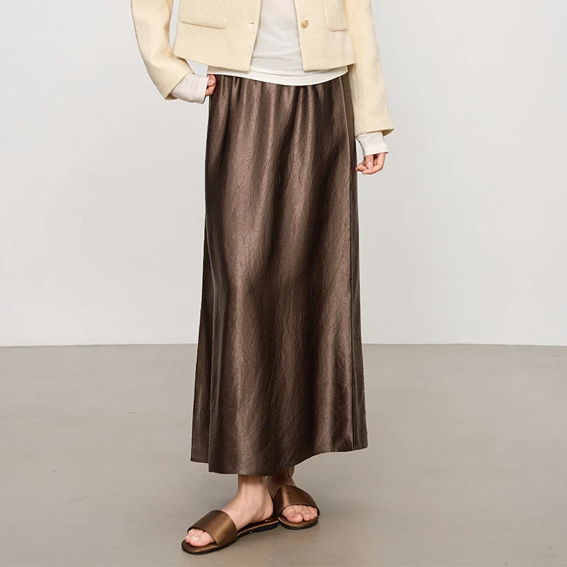 Damen Eleganter Maxirock aus hochwertigem Chiffon Drune