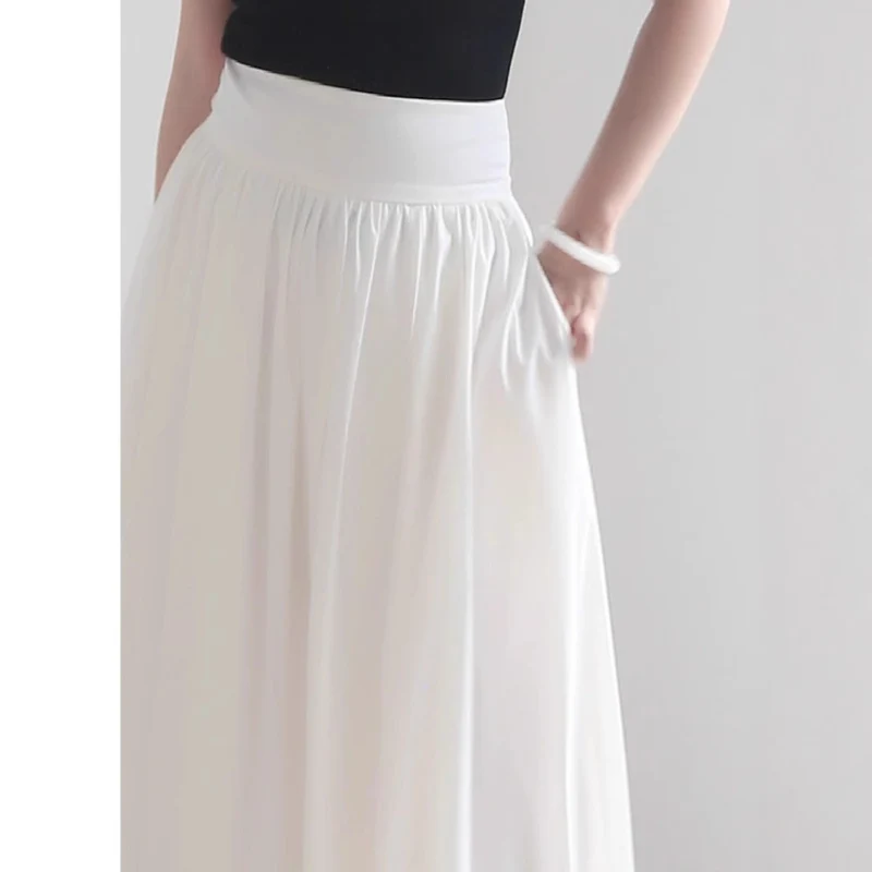 Damen Eleganter Maxi-Rock mit fließendem Schnitt Drune
