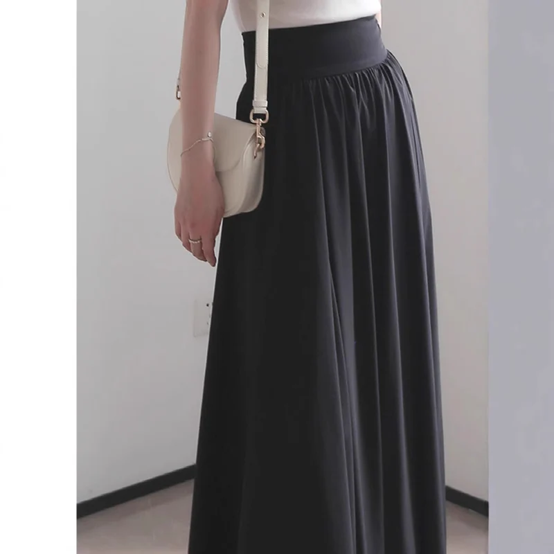 Damen Eleganter Maxi-Rock mit fließendem Schnitt Drune