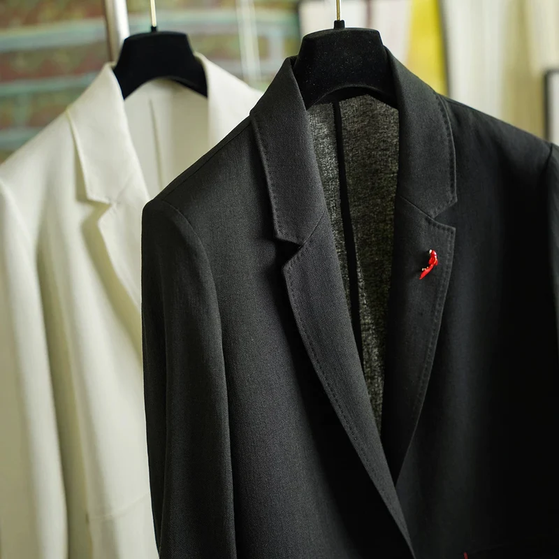 Damen Eleganter Leinenblazer Drune