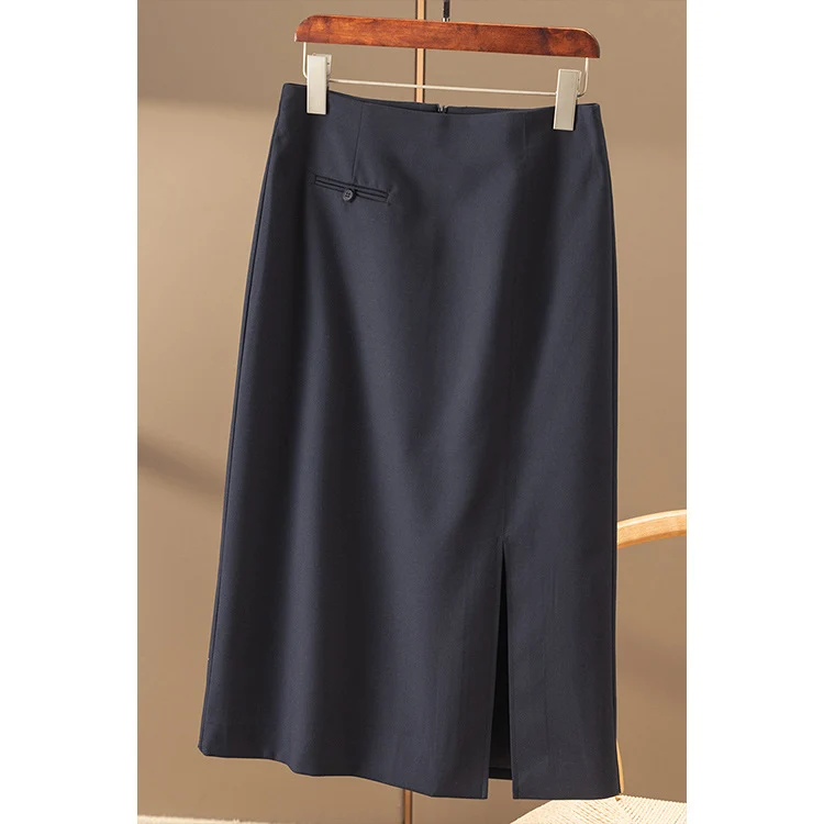 Damen Eleganter, hochausschnittiger Faltenrock Drune