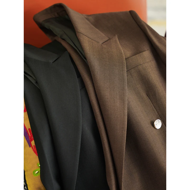 Damen Eleganter Doppeltbreasted Blazer Drune 1789269052