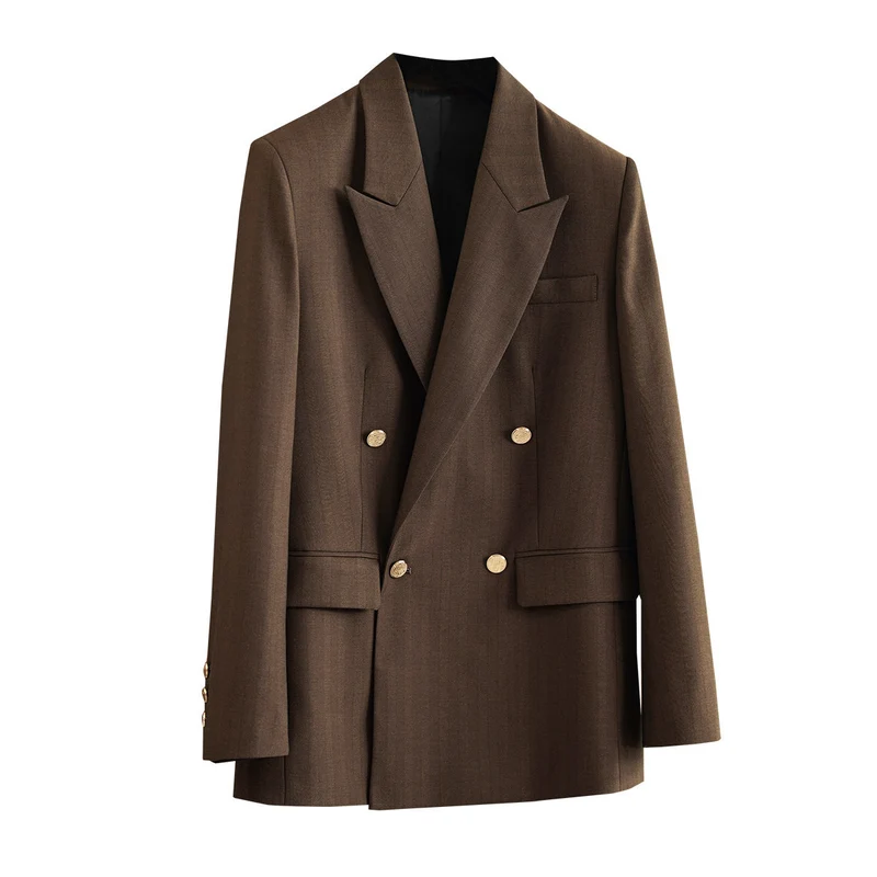 Damen Eleganter Doppeltbreasted Blazer Drune 1789269052