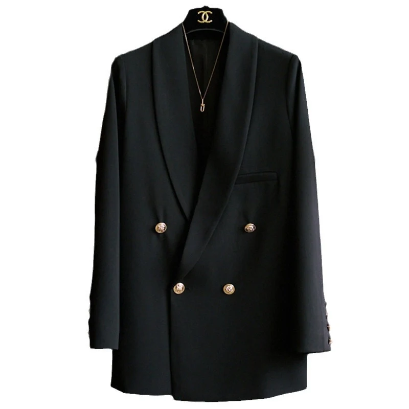 Damen Eleganter Doppeltbreasted Blazer Drune 1789268861