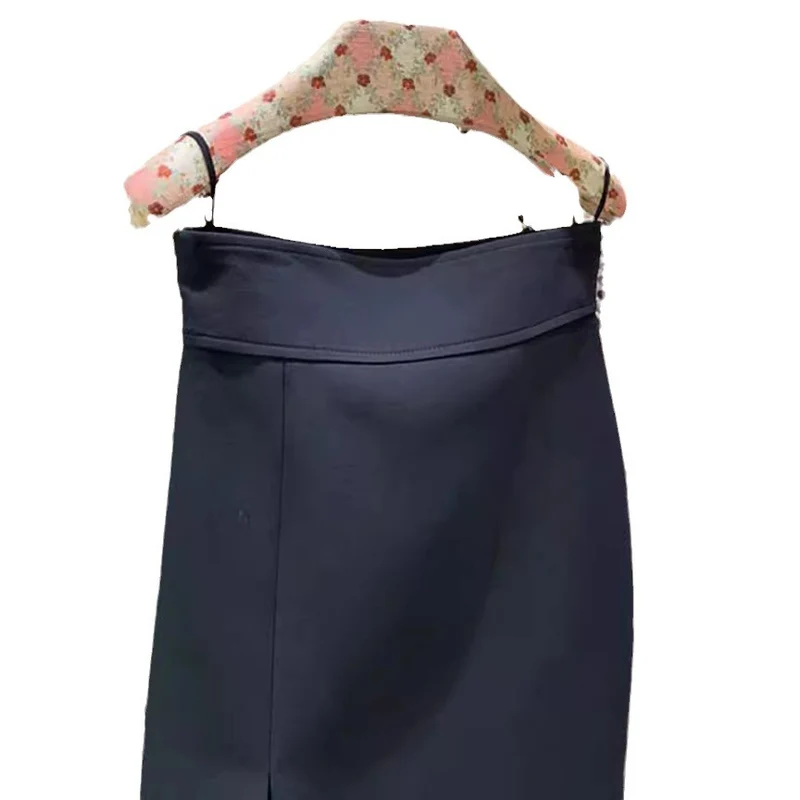 Damen Eleganter Bleistiftrock mit Schlitz Drune