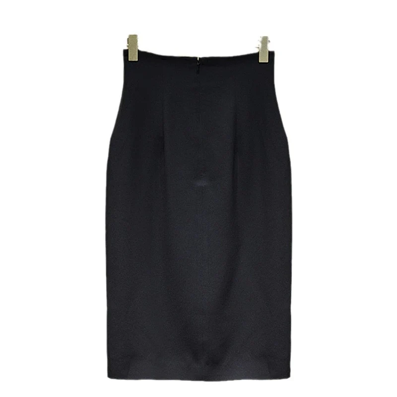 Damen Eleganter Bleistiftrock mit Knopfdetails Drune