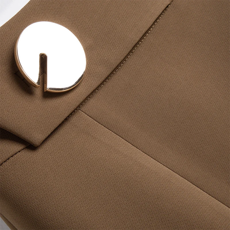 Damen Eleganter Bleistiftrock mit Knopf-Detail Drune