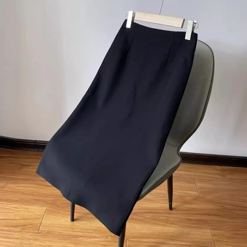 Damen Eleganter Bleistiftrock mit hohem Bund und figurbetontem Schnitt Drune