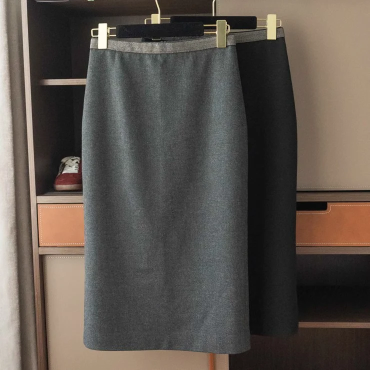 Damen Eleganter Bleistiftrock aus hochwertigem Material Drune