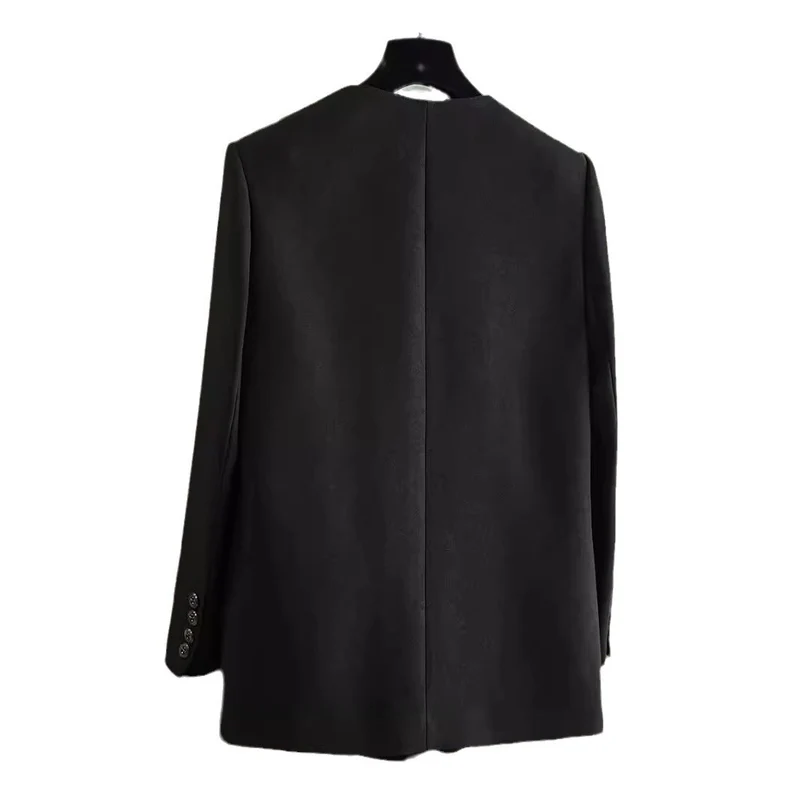 Damen Eleganter Blazer ohne Verschluss Drune