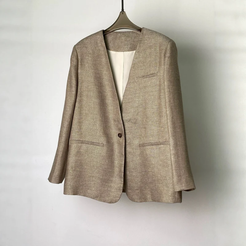 Damen Eleganter Blazer mit weichem Stoff Drune