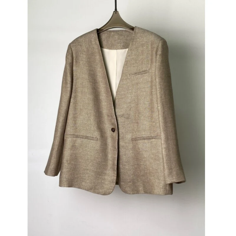 Damen Eleganter Blazer mit weichem Stoff Drune
