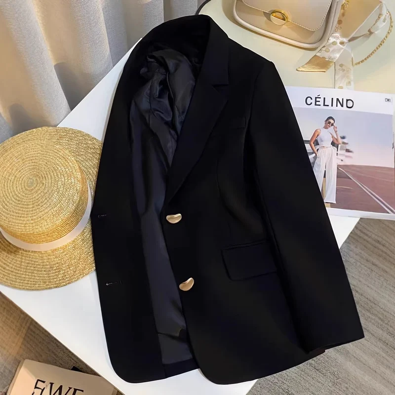 Damen Eleganter Blazer mit goldenen Details Drune