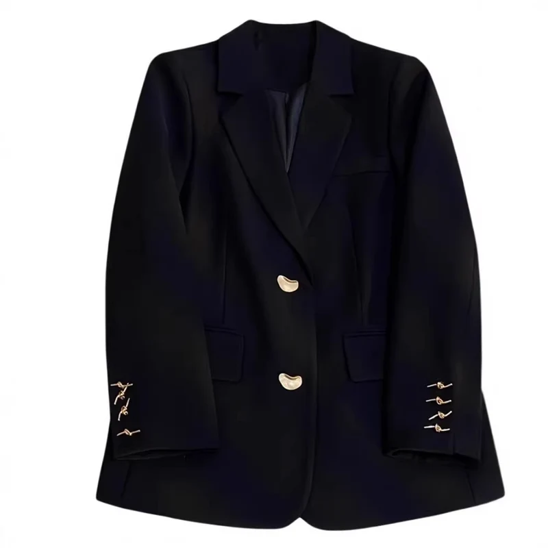 Damen Eleganter Blazer mit goldenen Details Drune