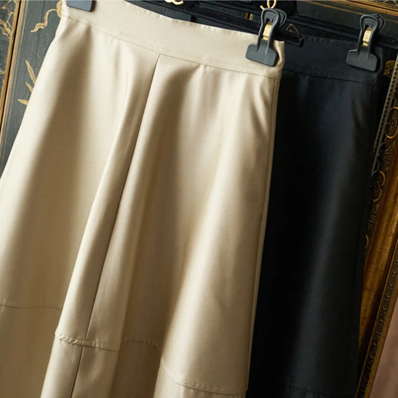Damen Eleganter A-Linien Rock Drune