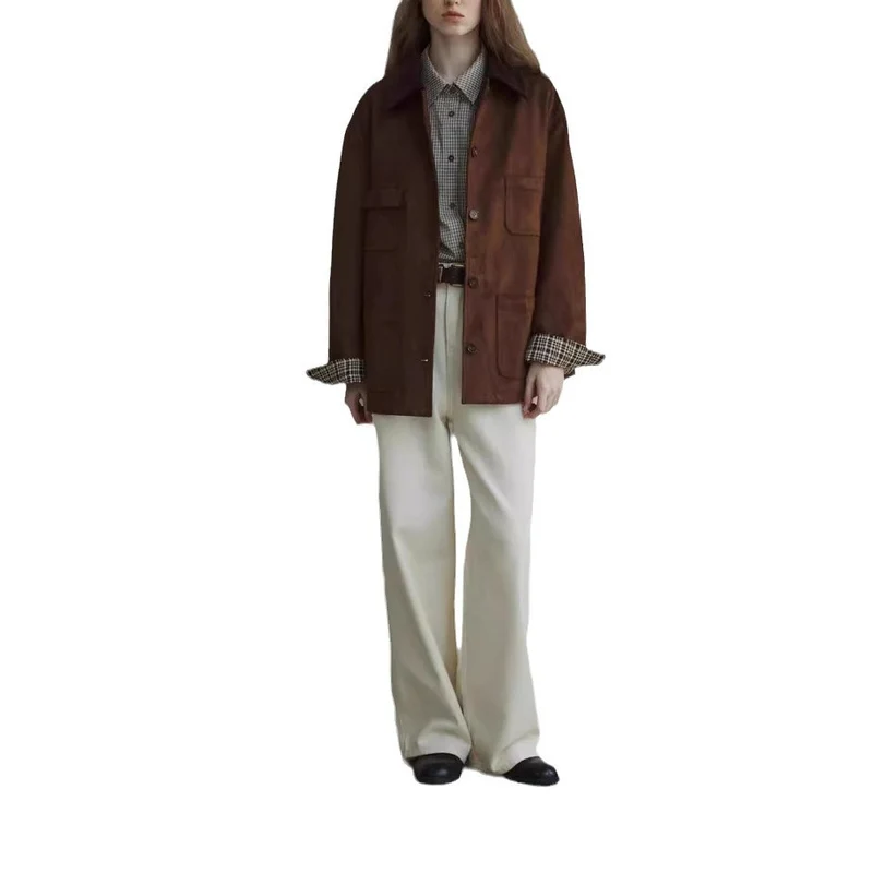 Damen Elegante Wildlederjacke Drune