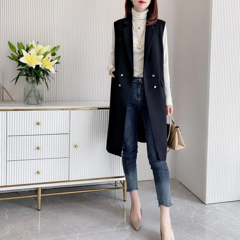 Damen Elegante Weste mit Gürtel Drune