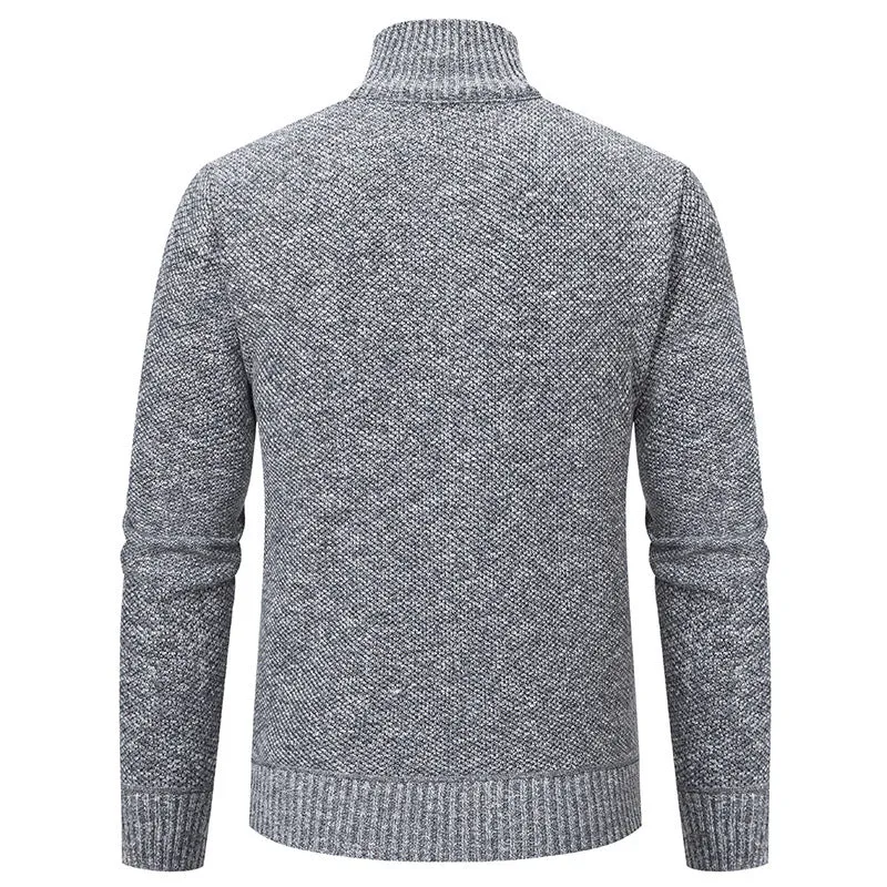 Herren Gesteppte Hybrid-Strickjacke mit Stehkragen, Kontrastärmeln und durchgehendem Reißverschluss Drune