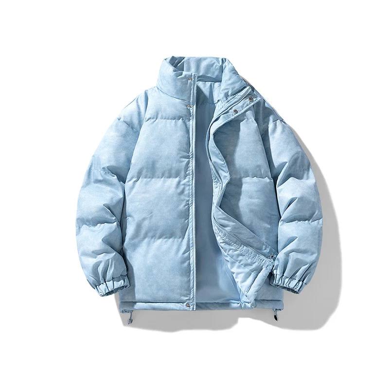 Herren Gepolsterte Steppjacke mit Samtoptik, Kastenform und hohem Stehkragen Drune