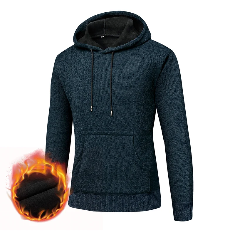 Herren Gefütterter Kapuzenpullover mit Thermofutter und Kängurutasche Drune