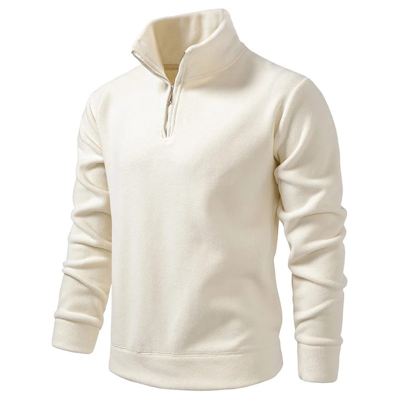 Herren Fleece-Halbzip-Pullover mit Stehkragen und weichem Mikrofleece Drune