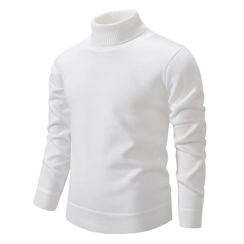 Herren Figurbetonter Rollkragenpullover aus Feinstrick mit geripptem Kragen und Bündchen Drune