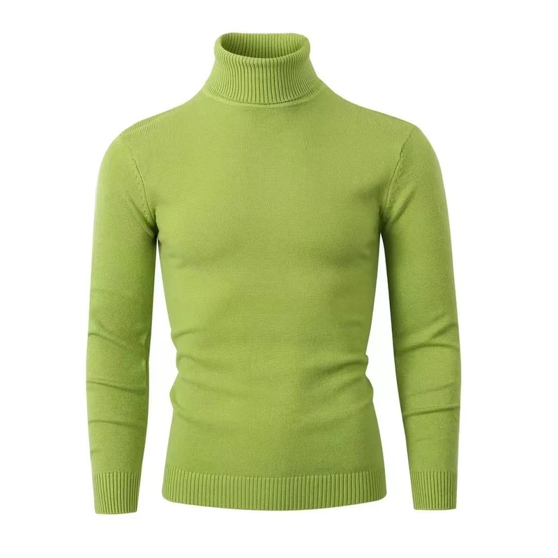Herren Figurbetonter Rollkragenpullover aus Feinstrick mit geripptem Kragen und Bündchen Drune