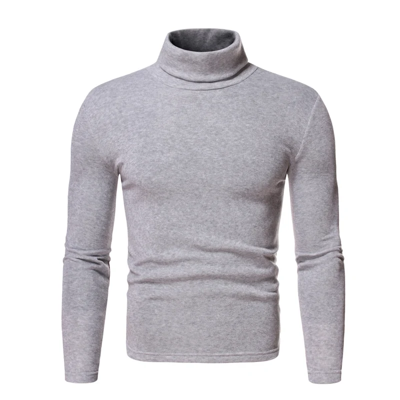 Herren Figurbetonter Rollkragenpullover aus Feinstrick Drune