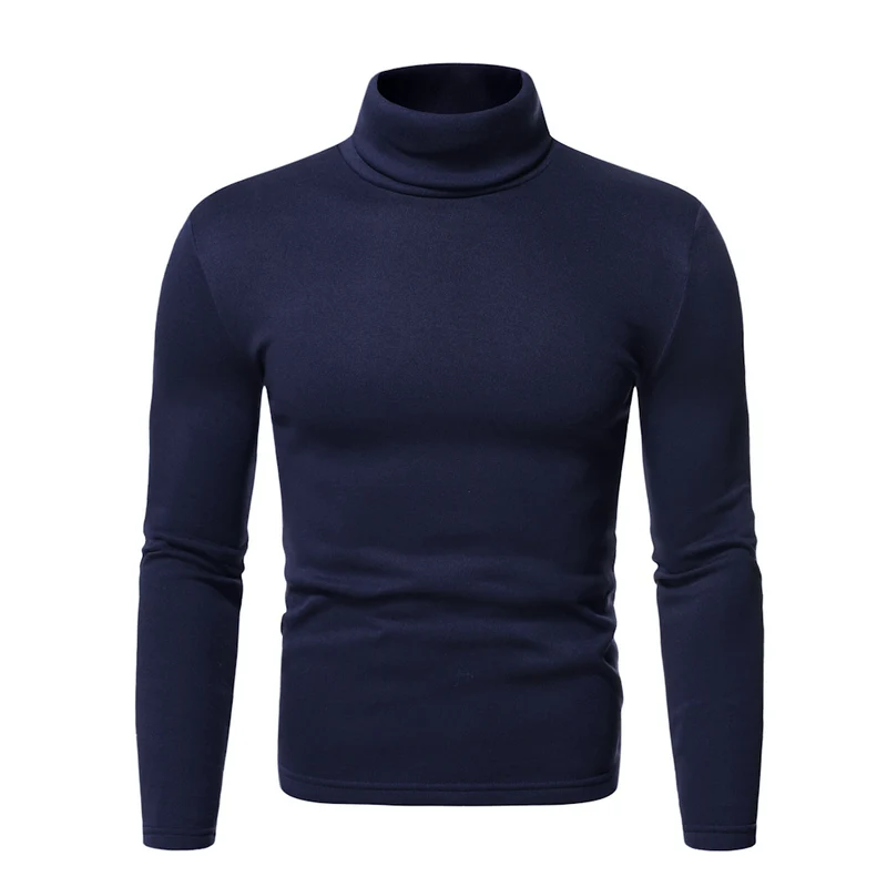 Herren Figurbetonter Rollkragenpullover aus Feinstrick Drune