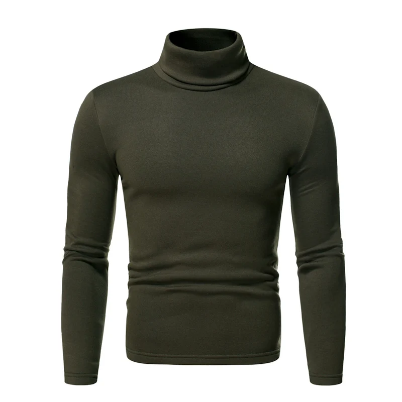 Herren Figurbetonter Rollkragenpullover aus Feinstrick Drune