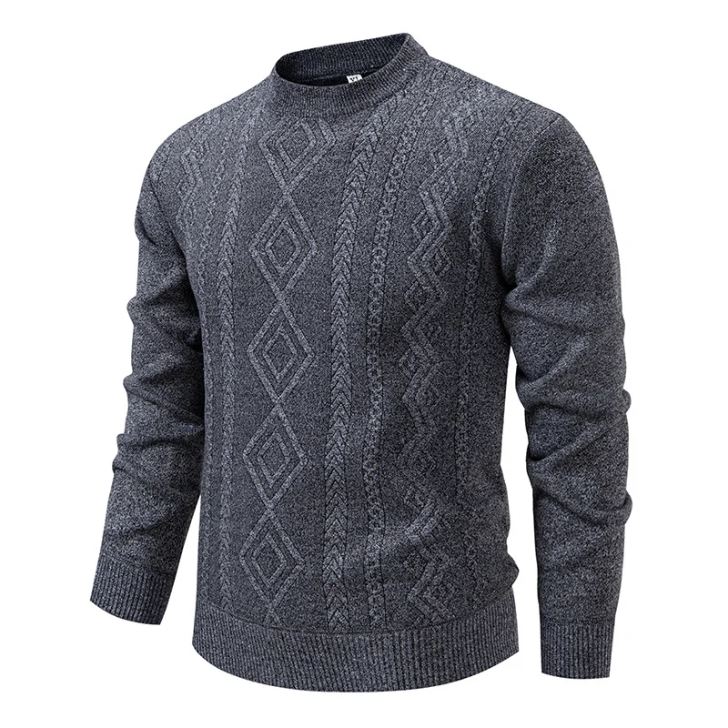 Herren Feinstrickpullover mit Rauten‑Jacquard und geripptem Saum Drune