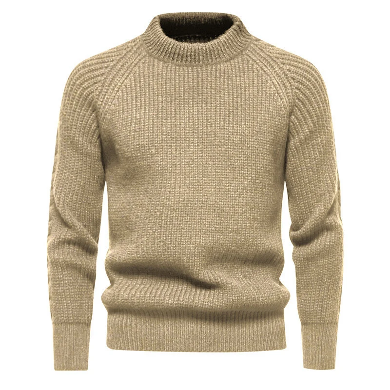 Herren Feinstrickpullover mit kurzem Rollkragen, Raglanärmeln und strukturierter Waffeloptik Drune
