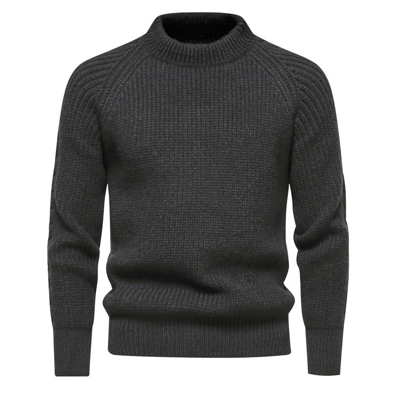 Herren Feinstrickpullover mit kurzem Rollkragen, Raglanärmeln und strukturierter Waffeloptik Drune