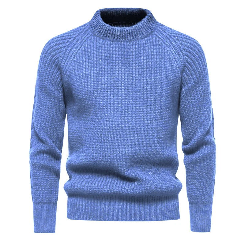 Herren Feinstrickpullover mit kurzem Rollkragen, Raglanärmeln und strukturierter Waffeloptik Drune