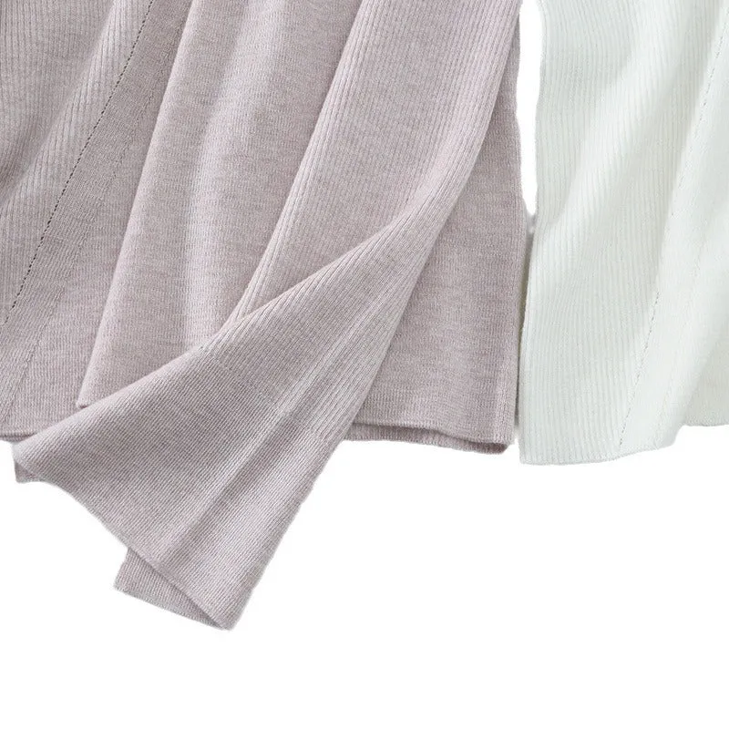 Damen Feinstrick-Pullover mit Perlenbesatz und Zierlochkante Drune