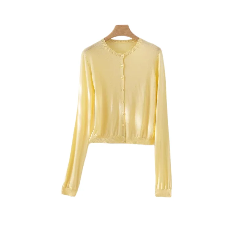 Damen Feinstrick-Cardigan mit Rundhalsausschnitt und taillierter Silhouette Drune